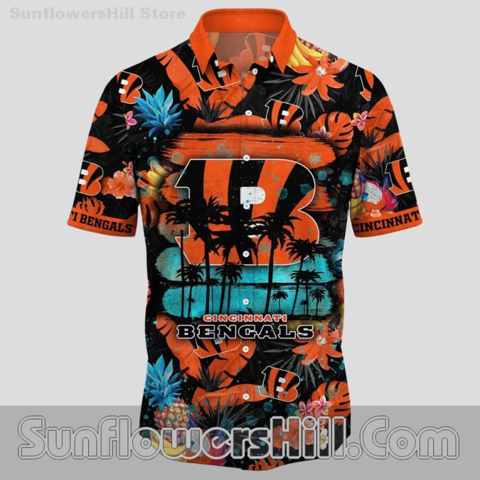 Cincinnati Bengals Tropical Fruit Hawaiian Shirt for Summer Beach Fans