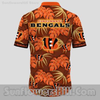 Cincinnati Bengals Tropical Leaf Hawaiian Shirt for Beach Days