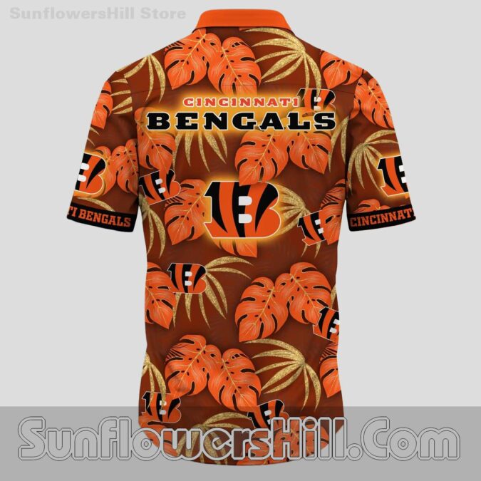 Cincinnati Bengals Tropical Leaf Hawaiian Shirt for Beach Days