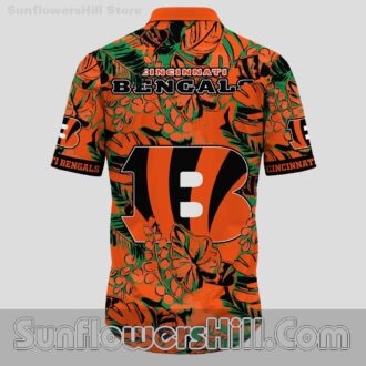 Cincinnati Bengals Tropical Leaf Hawaiian Shirt for Beach Days and Tailgates