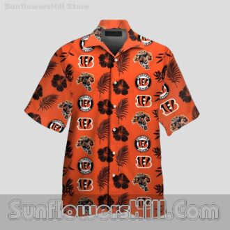Cincinnati Bengals Tropical Tiger Hawaiian Shirt for Beach Vacations