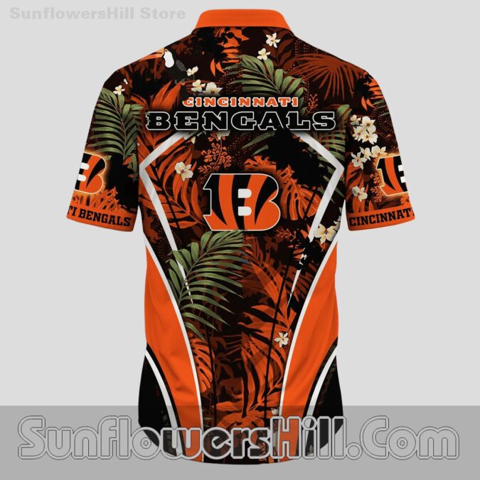Cincinnati Bengals Vibrant Orange Aloha Shirt for Vacation Vibes