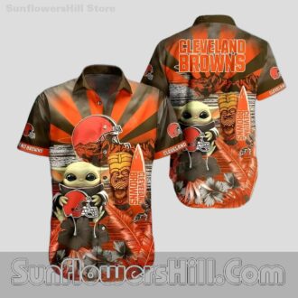 Cleveland Browns Baby Alien Aloha Shirt for Game Day Tailgates
