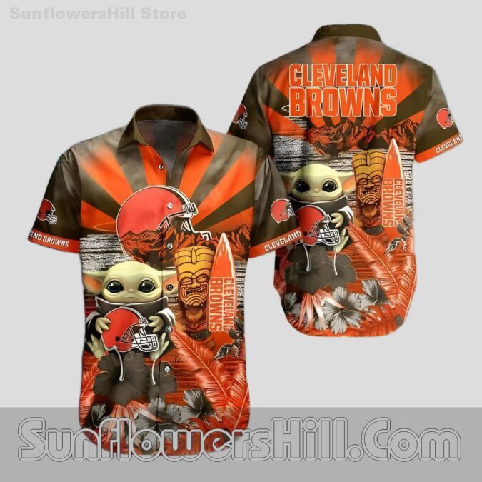 Cleveland Browns Baby Alien Aloha Shirt for Game Day Tailgates
