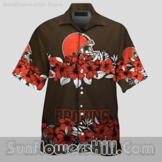 Cleveland Browns Brown Hibiscus Casual Shirt for Game Day Fans