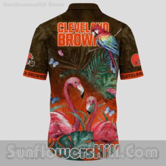 Cleveland Browns Flamingo Jungle Hawaiian Shirt for Beach Trips and Summer BBQs