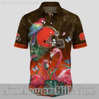 Cleveland Browns Flamingo Jungle Hawaiian Shirt for Beach Trips and Summer BBQs