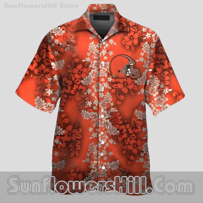 Cleveland Browns Floral Burst Hawaiian Shirt for Game Day Vibes