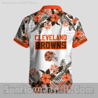 Cleveland Browns Floral Helmet Hawaiian Shirt for Game Day Fans