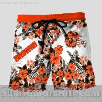 Cleveland Browns Floral Helmet Hawaiian Shirt for Game Day Fans