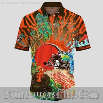 Cleveland Browns Lava Wave Hawaiian Shirt for Beach Fans