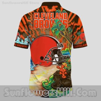 Cleveland Browns Lava Wave Hawaiian Shirt for Beach Fans