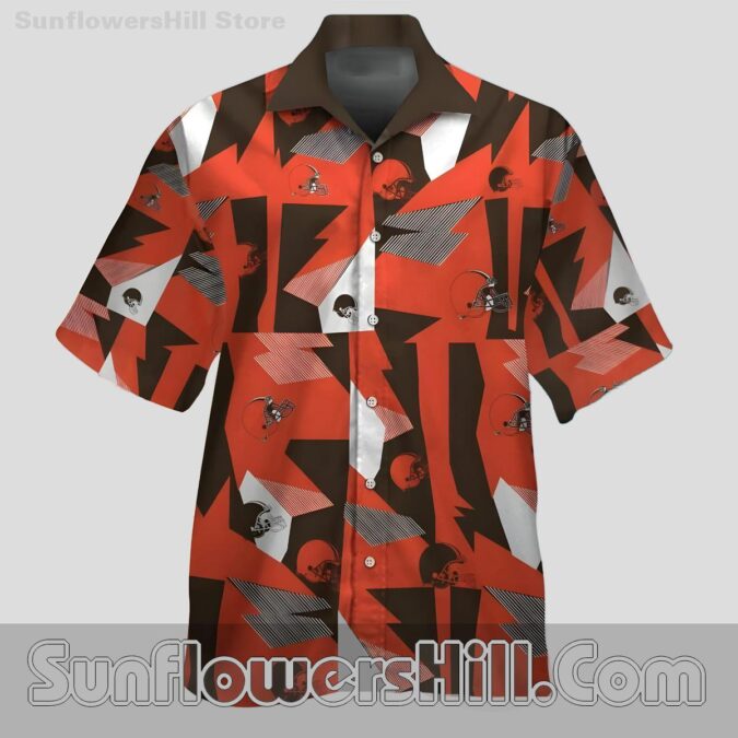 Cleveland Browns Lightning Print Hawaiian Shirt for Game Day Fans