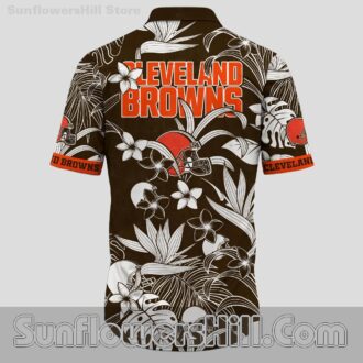 Cleveland Browns Monstera Leaf Hawaiian Shirt for Game Day Fans