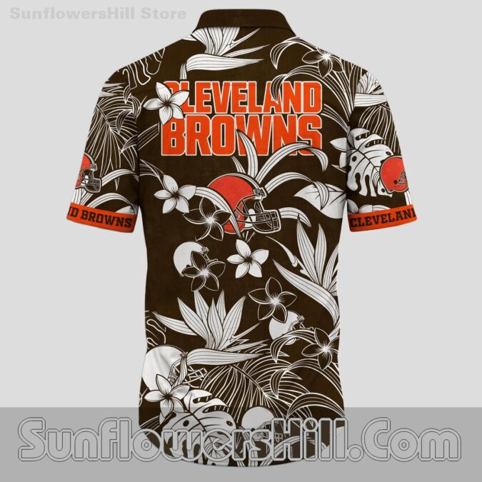 Cleveland Browns Monstera Leaf Hawaiian Shirt for Game Day Fans