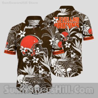 Cleveland Browns Monstera Leaf Hawaiian Shirt for Game Day Fans