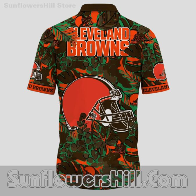 Cleveland Browns Monstera Print Aloha Shirt for Game Day Fans