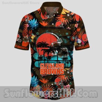 Cleveland Browns Love Summer Aloha Shirt for Football Dads