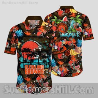 Cleveland Browns Love Summer Aloha Shirt for Football Dads