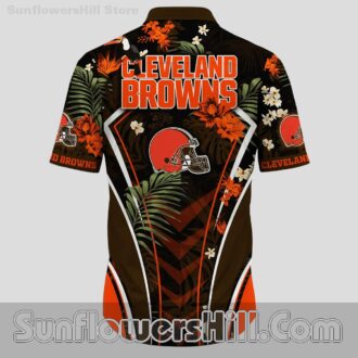 Cleveland Browns Palm Leaf Aloha Shirt for Casual Tailgates