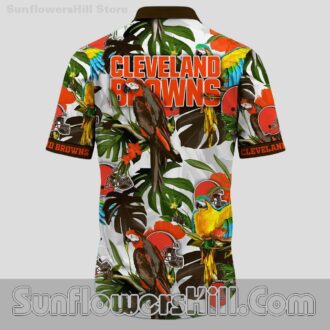 Cleveland Browns Parrot Print Hawaiian Shirt for Beach Trips