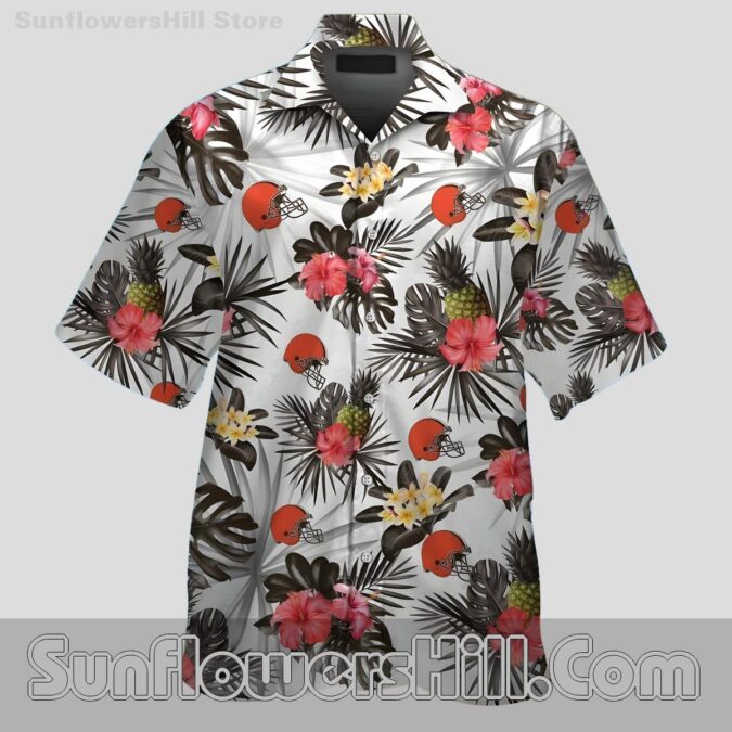 Cleveland Browns Pineapple Floral Hawaiian Shirt for Summer Tailgates