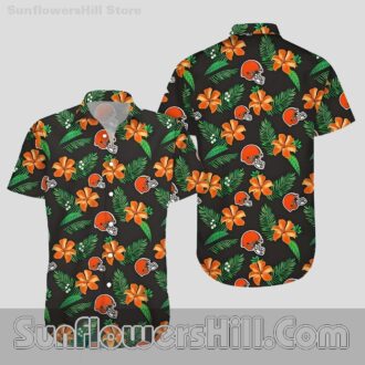 Cleveland Browns Plumeria Hawaiian Shirt for Men and Women