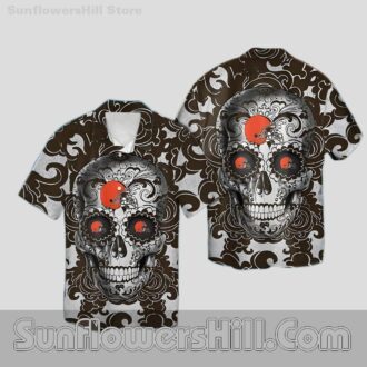 Cleveland Browns Sugar Skull Hawaiian Shirt for Game Day Fans