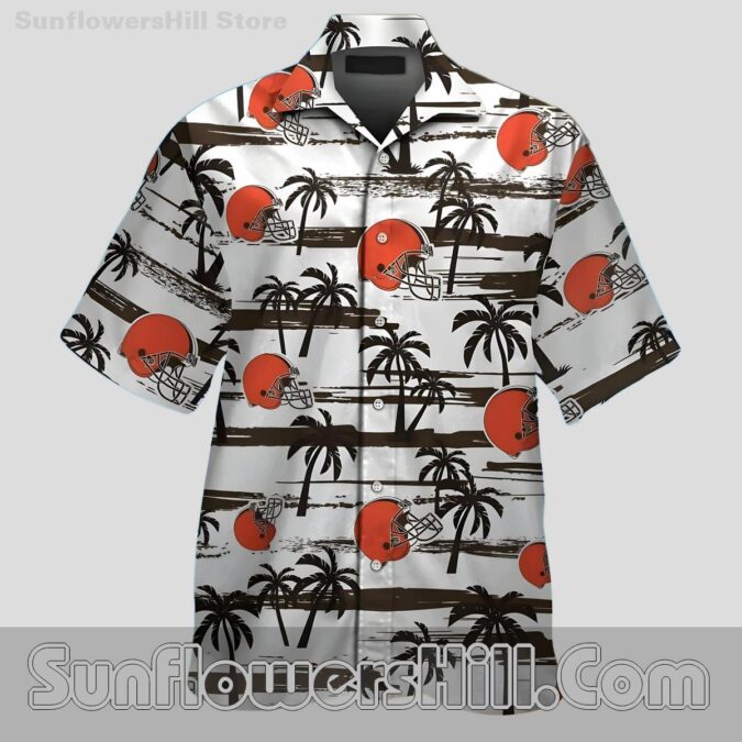 Cleveland Browns Sunset Brush Button Up Shirt for Tailgate Fans