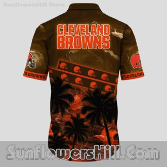Cleveland Browns Sunset Palm Hawaiian Shirt for Game Day Fans