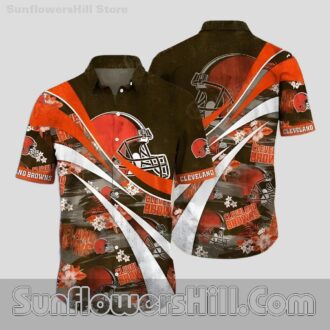 Cleveland Browns Tropical Flower Hawaiian Shirt for Summer Game Days