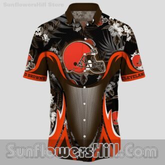 Cleveland Browns Tropical Helmet Aloha Shirt for Football Lovers
