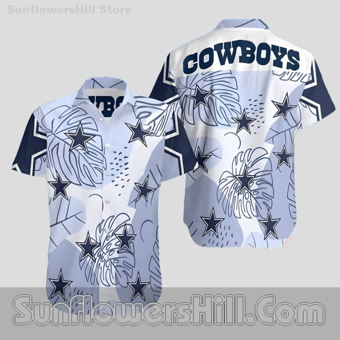 Top Selling Dallas Cowboys Tropical Monstera Button Up Shirt for Beach Vacations and Tailgates Top Selling Dallas Cowboys Tropical Monstera Button Up Shirt for Beach Vacations and Tailgates