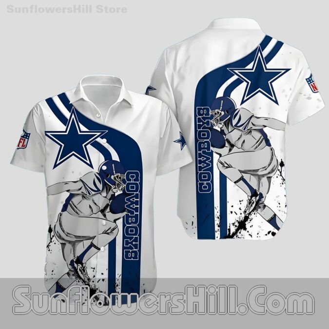 Dallas Cowboys Action Player Aloha Shirt for Game Day Fans Dallas Cowboys Action Player Aloha Shirt for Game Day Fans
