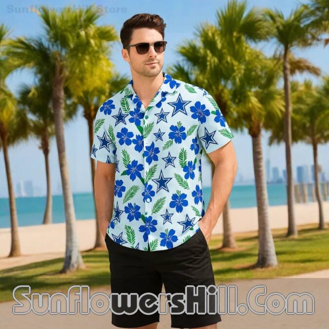 Dallas Cowboys Aloha Floral Short Sleeve Shirt for Weekend Tailgates