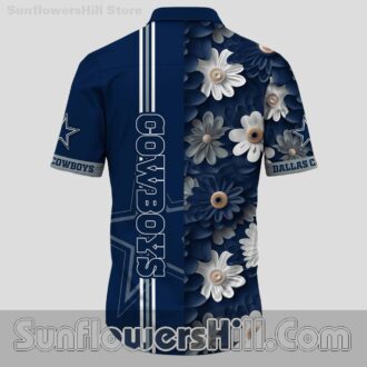 Dallas Cowboys Blue Blossom Casual Shirt for Tailgate Parties