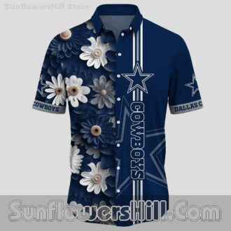 Dallas Cowboys Blue Blossom Casual Shirt for Tailgate Parties