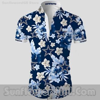 Dallas Cowboys Blue Blossom Hawaiian Shirt for Football Lovers