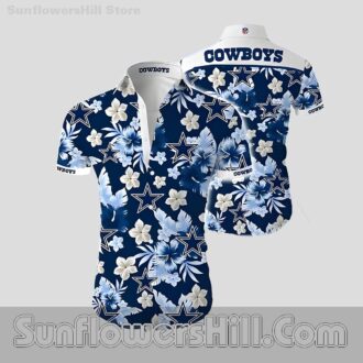 Dallas Cowboys Blue Blossom Hawaiian Shirt for Football Lovers