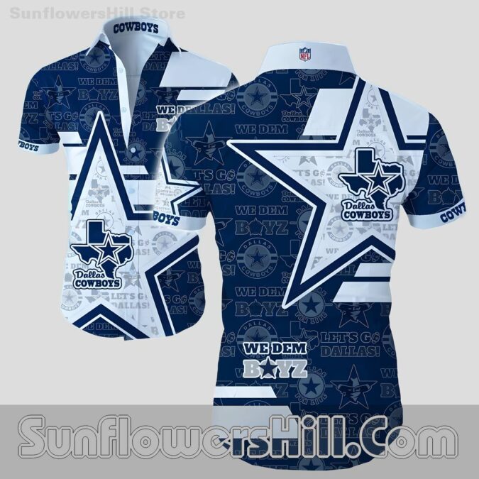 Dallas Cowboys Bold Star Button Up Shirt for Game Day Fans