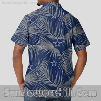 Dallas Cowboys Breezy Palm Print Short Sleeve Shirt for Vacation or Everyday Wear