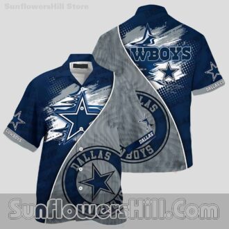 Dallas Cowboys Brush Stroke Aloha Shirt for Game Day Tailgates