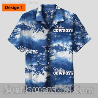 Dallas Cowboys Cloud Print Casual Shirt for Sports Fans
