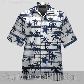 Dallas Cowboys Dad Edition Palm Tree Short Sleeve Shirt, Best Father’s Day Gift for Beach Getaways