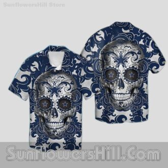 Dallas Cowboys Day of the Dead Button Up Shirt for NFL Fans