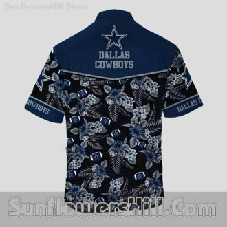 Dallas Cowboys Floral Typography Hawaiian Shirt for Family BBQs