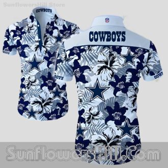 Dallas Cowboys Floral White Leaf Vintage Look Shirt for Football Dads