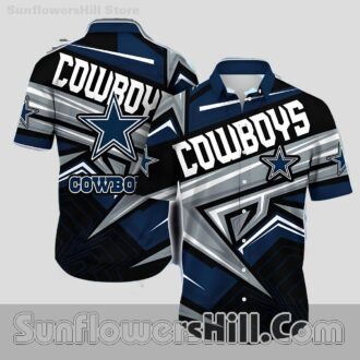 Dallas Cowboys Geometric Star Button Up Shirt for Game Day Fans