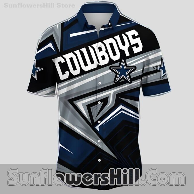 Dallas Cowboys Geometric Star Button Up Shirt for Game Day Fans