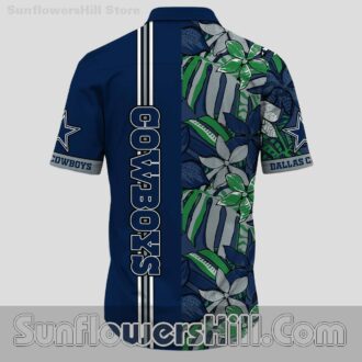 Dallas Cowboys Green Palm Print Aloha Shirt for BBQ Parties